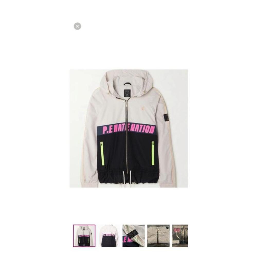 NWOT P.E Nation MAN UP Windbreaker Jacket with Hood Color Block sz M - Picture 6 of 6